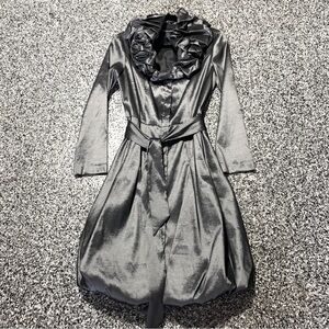 Frank Lyman ✦ Dramatic Rosette Collar Y2K Glam Coat Dress (size 6)